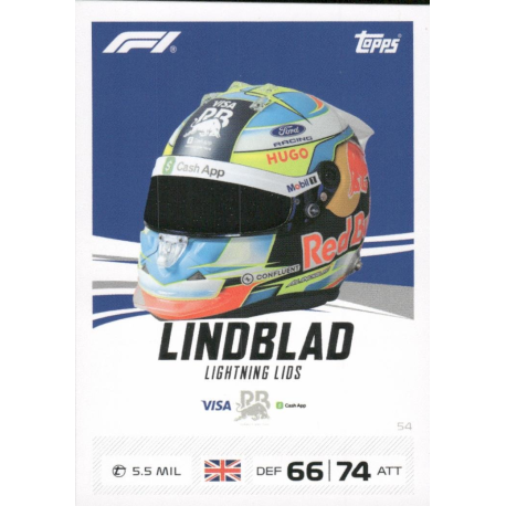 Consigue ahora Arvid Lindblad Lightning Lids Cartas F1 Turbo Attax 2026