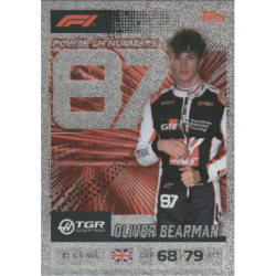 Añade a tu colección Oliver Bearman Power In Numbers Cards Formula 1 Turbo Attax 2026