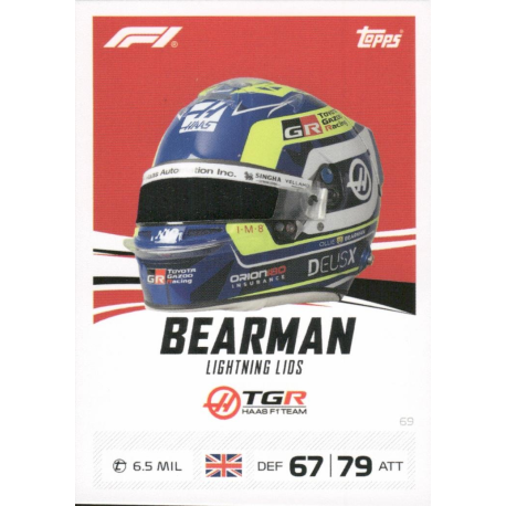 Consigue Oliver Bearman Lightning Lids Topps F1 Turbo Attax 2026