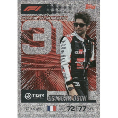 Compra online Esteban Ocon Power In Numbers Cartas F1 Turbo Attax 2026