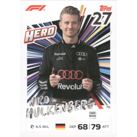 Buy Cards online Nico Hulkenberg 2026 F1 Hero Topps Formula 1 Turbo Attax 2026