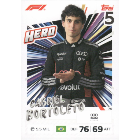 Añade a tu colección Gabriel Bortoleto 2026 F1 Hero F1 Turbo Attax 2026