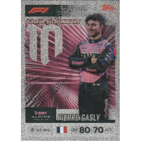 Compra Pierre Gasly Power In Numbers Cards Turbo Attax 2026