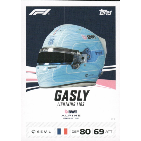 Colecciona Pierre Gasly Lightning Lids Colección Topps Turbo Attax Formula 1 2026