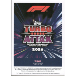 Colecciona Pierre Gasly Lightning Lids Colección Topps Turbo Attax Formula 1 2026