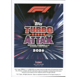 Compra Franco Colapinto Lightning Lids Turbo Attax Formula 1 Cards 2026