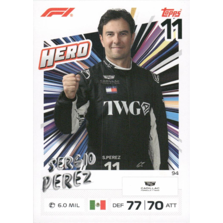Buy Cards Sergio Perez 2026 F1 Hero Cards Formula 1 Turbo Attax 2026