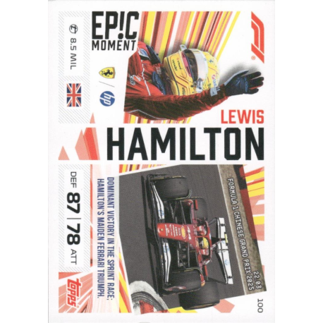 Compra Lewis Hamilton Epic Moments Cartas Turbo Attax Formula 1 2026