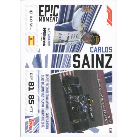 Consigue ahora Carlos Sainz Epic Moments F1 Turbo Attax 2026