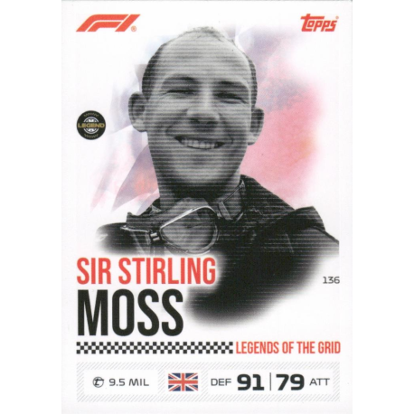 Buy Cards Sir Stirling Moss Legends Of The Grid Topps F1 Cards Turbo Attax 2026