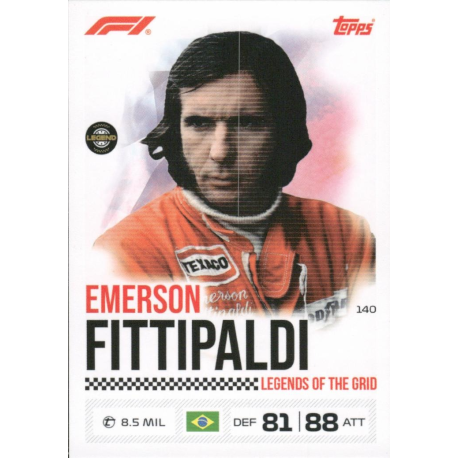 Consigue Emerson Fittipaldi Legends Of The Grid Turbo Attax F1 2026