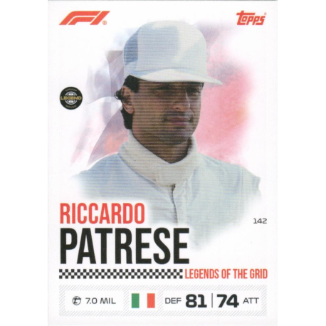 Añade a tu colección Riccardo Patrese Legends Of The Grid Topps F1 Cards Turbo Attax 2026