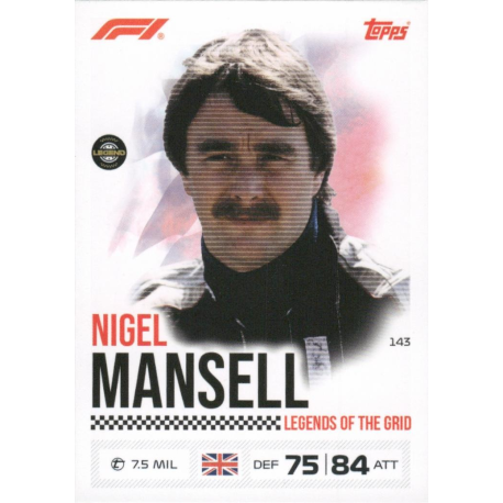 Compra Nigel Mansell Legends Of The Grid Turbo Attax F1 2026
