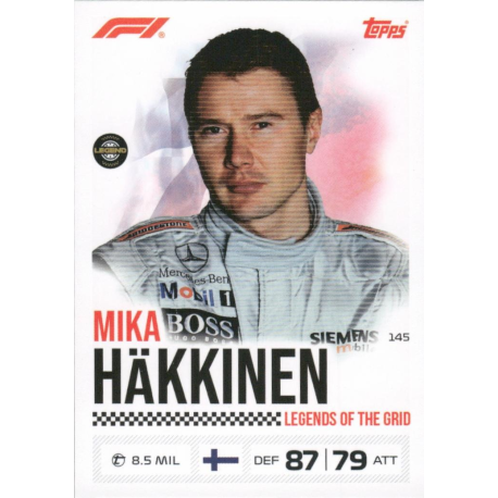 Consigue Mika Häkkinen Legends Of The Grid Cartas F1 Turbo Attax 2026