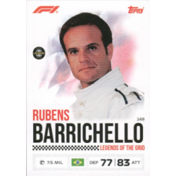 Encuentra  Rubens Barrichello Legends Of The Grid Cartas F1 Turbo Attax 2026
