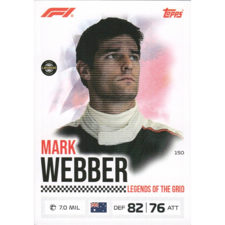 Find Mark Webber Legends Of The Grid Topps F1 Turbo Attax 2026