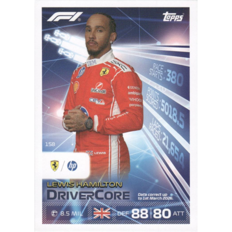 Encuentra  Lewis Hamilton Drivercore Cartas Turbo Attax Formula 1 2026