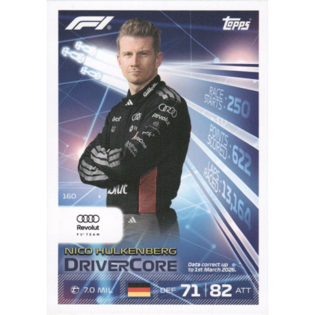 Compra online Nico Hulkenberg Drivercore Formula 1 Turbo Attax 2026