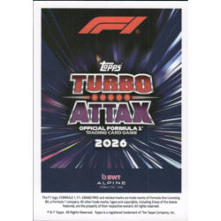 Consigue Pierre Gasly Drivercore Turbo Attax Formula 1 2026