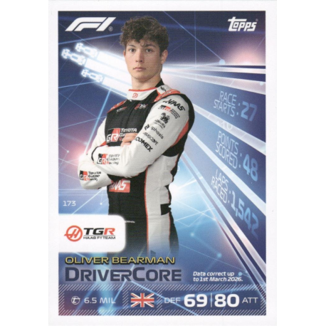 Completa tu colección Oliver Bearman Drivercore Comprar Turbo Attax 2026