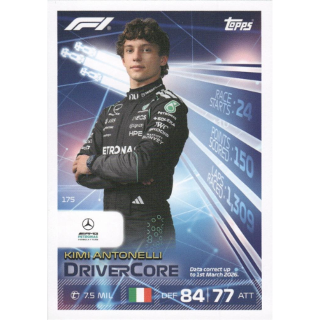 Encuentra Kimi Antonelli Drivercore Colección Turbo Attax 2026