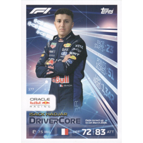 Encuentra Isack Hadjar Drivercore F1 Cards Topps Turbo Attax 2026