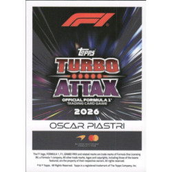 Get Oscar Piastri 2026 F1 Car Cards Formula 1 Turbo Attax 2026