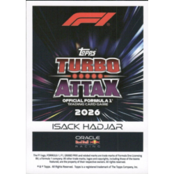 Buy Cards Isack Hadjar 2026 F1 Car Topps F1 Turbo Attax 2026