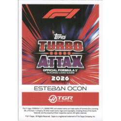 Compra online Esteban Ocon 2026 F1 Car Colección Topps Turbo Attax Formula 1 2026