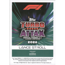 Completa tu colección Lance Stroll 2026 F1 Car F1 Turbo Attax 2026