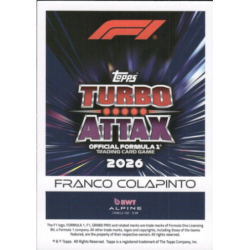 Encuentra Franco Colapinto 2026 F1 Car Cartas Topps Turbo Attax 2026