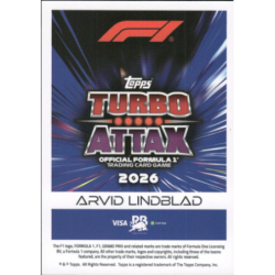Hazte con Arvid Lindblad 2026 F1 Car Colección F1 Turbo Attax 2026
