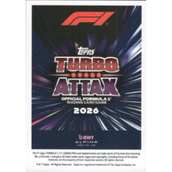 Encuentra Franco Colapinto La Monumental Colección F1 Turbo Attax 2026