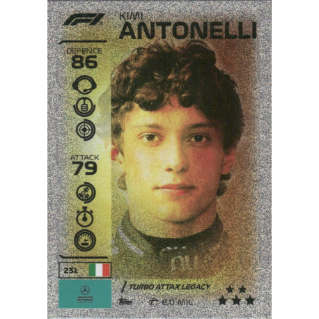 Buy Cards online Kimi Antonelli F1 Turbo Attax Legacy F1 Cards Topps Turbo Attax 2026