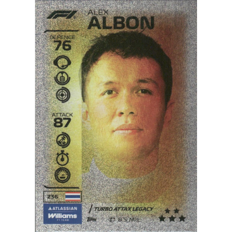 Consigue ahora Alex Albon F1 Turbo Attax Legacy Topps F1 Cards Turbo Attax 2026