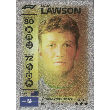Get  Liam Lawson F1 Turbo Attax Legacy Cards Formula 1 Turbo Attax 2026