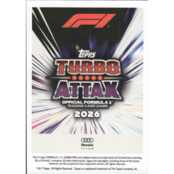 Consigue ahora Gabriel Bortoleto F1 Turbo Attax Legacy Turbo Attax Formula 1 Cards 2026