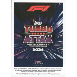Añade a tu colección Pierre Gasly F1 Turbo Attax Legacy Formula 1 Turbo Attax 2026
