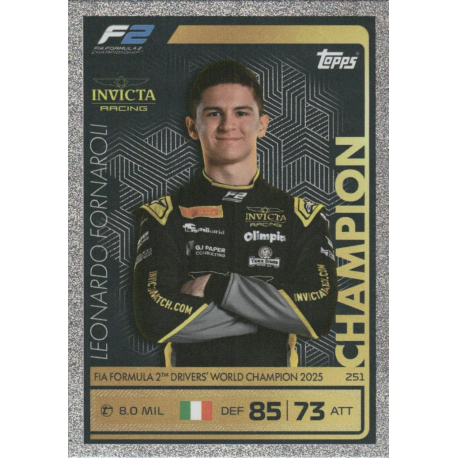 Busca y compra Leonardo Fornaroli Champions Cartas F1 Turbo Attax 2026