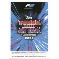 Añade a tu colección Dino Beganovic F2 One To Watch Topps F1 Cards Turbo Attax 2026