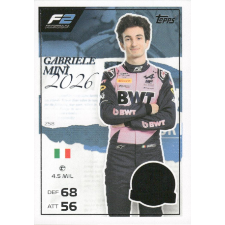 Consigue  Gabriele Minì F2 One To Watch Colección Turbo Attax 2026