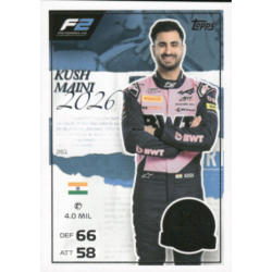 Consigue Kush Maini F2 One To Watch Turbo Attax Formula 1 2026