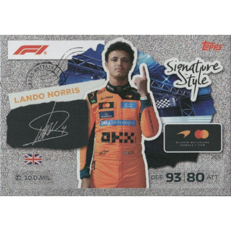 Get Lando Norris Signature Style Topps Turbo Attax 2026