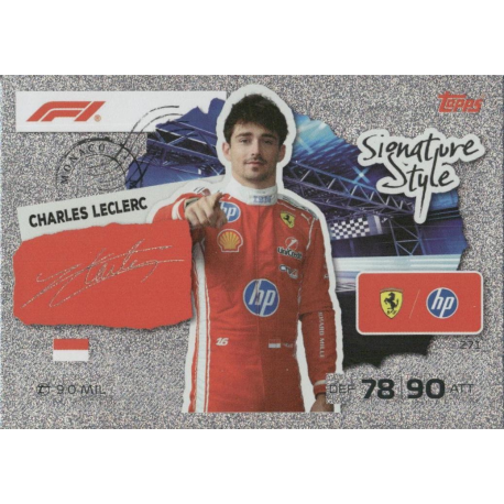 Consigue Charles Leclerc Signature Style Cards Formula 1 Turbo Attax 2026