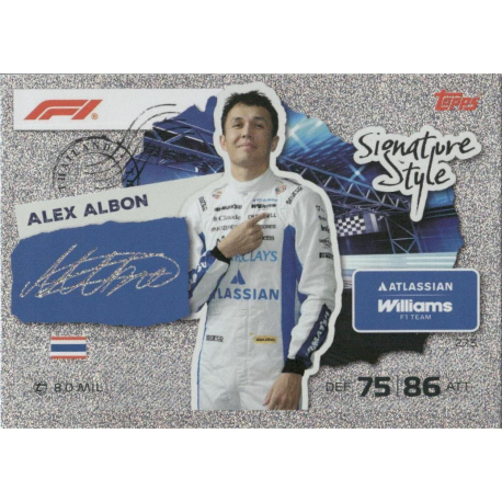 Compra Alex Albon Signature Style Colección F1 Turbo Attax 2026