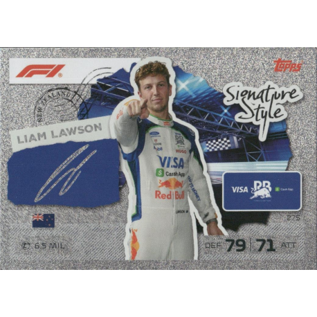 Complete your collection Liam Lawson Signature Style Topps Turbo Attax 2026