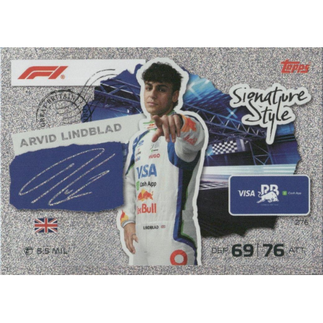 Find and Buy Cards Arvid Lindblad Signature Style Cards Turbo Attax 2026