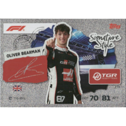 Añade a tu colección Oliver Bearman Signature Style F1 Turbo Attax 2026
