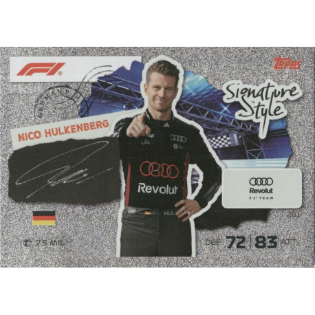 Add to your collection Nico Hulkenberg Signature Style Topps F1 Turbo Attax 2026