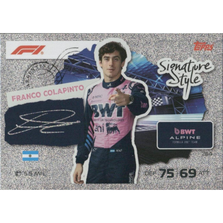 Get it now Franco Colapinto Signature Style Turbo Attax Formula 1 Cards 2026